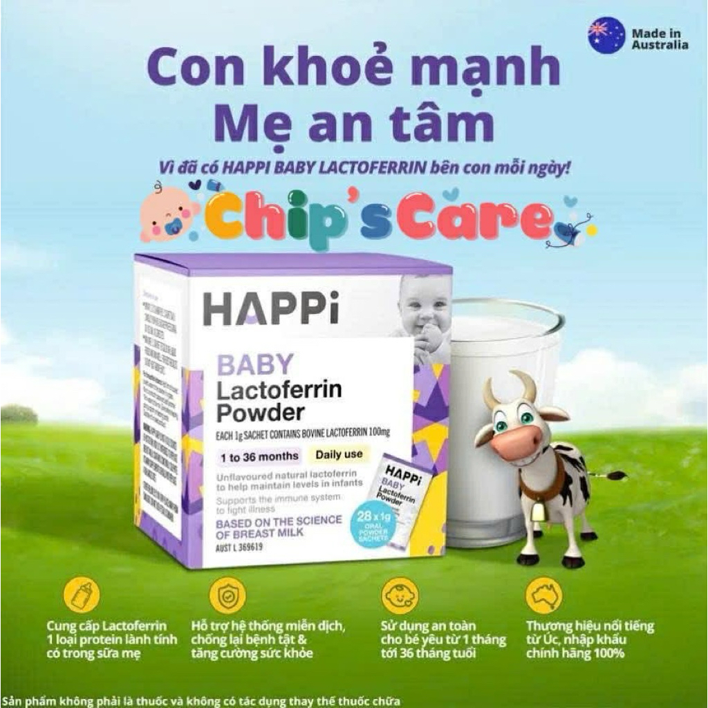 Thực phẩm bảo vệ sức khoẻ Happi Baby Lactoferrin Powder