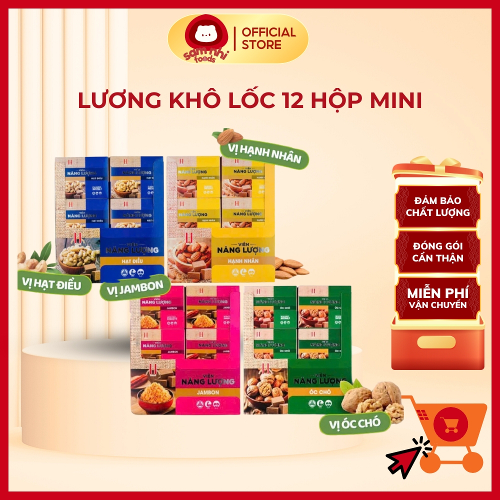 [12 HỘP/LỐC] Lương khô Mini HT Bổ Sung Năng Lượng, ăn vặt thay bữa, lốc 12 hộp_ Sam Nhi Foods