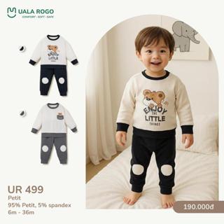  Bộ Uala Rogo Petit bamboo mặc ngủ nhà siêu mềm mịn thấm hút tốt dài tay in họa tiết bé trai bé gái 499 269 2155 2202 493 