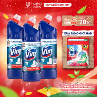  Combo 3 Nước Tẩy Bồn Cầu và Nhà Vệ Sinh Vim Diệt Khuẩn| Diệt 99,9% Vi Khuẩn  880ml  