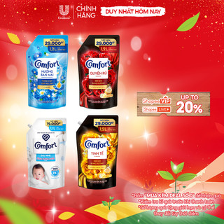  Túi Dùng Thử - Nước Xả Vải Comfort Dịu Nhẹ cho cả nhà Hương Nước Hoa & 1 Lần Xả Túi 1.1L 1.2L 