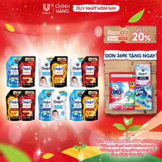  Combo 2 Nước Xả Vải Comfort Dịu Nhẹ cho cả nhà & Hương Nước Hoa  1 Lần Xả Túi 1.1L 1.2L 