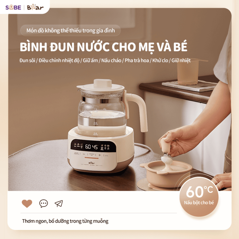 Máy đun nước hâm sữa Bear WW-5H12N- Bear Gia Dụng