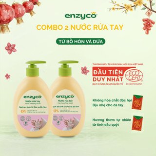  Combo 2 Nước Rửa Tay Sinh Học Hương Quýt ENZYCO 265ML,Sạch Khuẩn An Toàn Cho Da Nhạy Cảm Không Khô Da Từ Bồ Hòn & Dứa 
