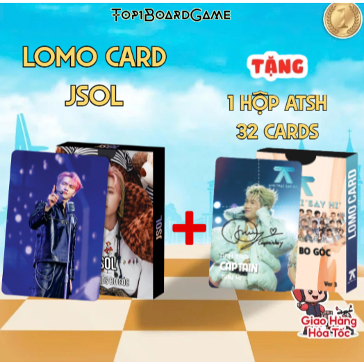 [ Tặng ATSH ] Bộ Lomo Card 33 Lá JSOL, Card Bo Góc 2 Mặt Kèm Chữ Ký