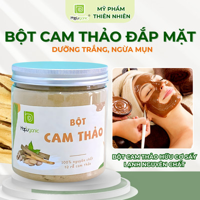 Bột Cam Thảo Nguyên Chất Hapuganic Dưỡng Trắng Da, Mờ Nám Tàn Nhang Mặt Nạ Bột Thiên Nhiên