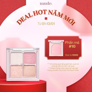  Bảng Phấn Bắt Sáng 4 Ô mude Full Bloom Glow Palette Hiệu Ứng Lấp Lánh Rực Rỡ  5g  