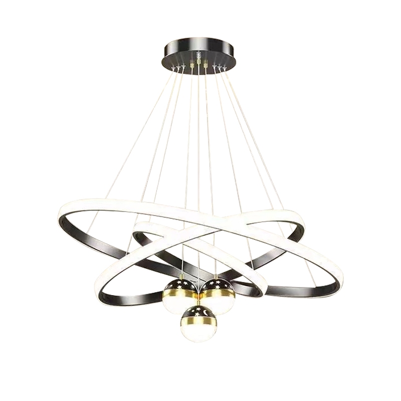 Đèn chùm L-H Lighting Với điều khiển từ xa Vàng/Đen