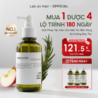  【Mua 1 được 4 Xịt mọc tóc Lab on Hair 160ml *4  xịt dưỡng tóc hỗ trợ cải thiện tình trạng tóc hư tổn 