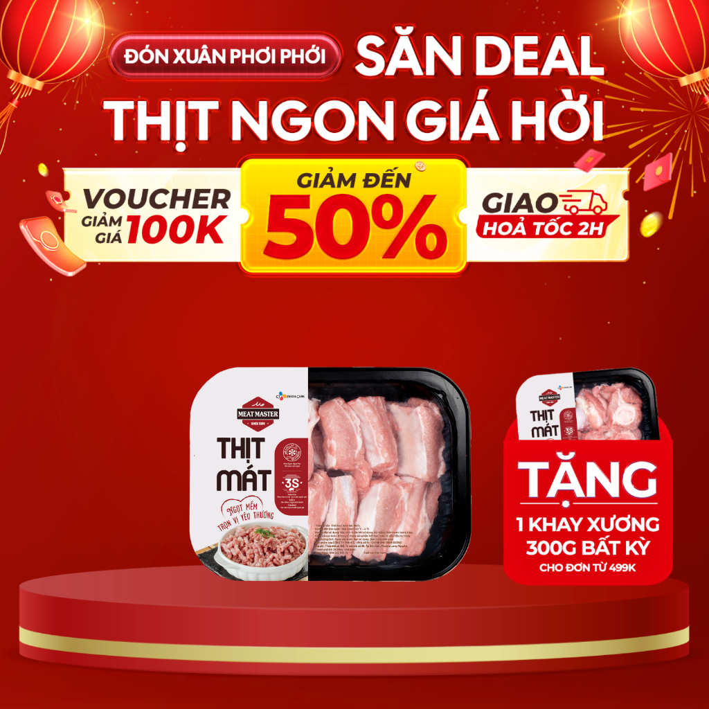 [HCM giao hỏa tốc] Sườn heo non Meat Master (400G) - Thịt heo tươi