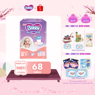   TẶNG MIẾNG NGẪU NHIÊN  Miếng lót sơ sinh Bobby Newborn 1-64 miếng 