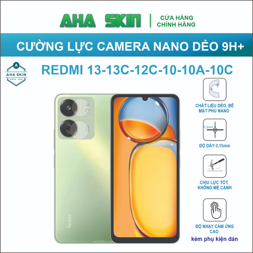 Cường lực camera cam Xiaomi Redmi 13C Remi13C 13 C /redmi 10/redmi 10A/redmi 10C chất liệu dẻo Nano 