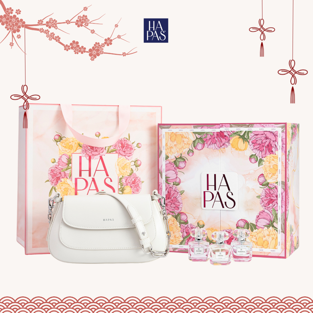 Bộ Quà Tặng Túi Xách "Yêu chiều 2025" HAPAS - Món Quà Ý Nghĩa Tặng Mẹ, Tặng Người Thương