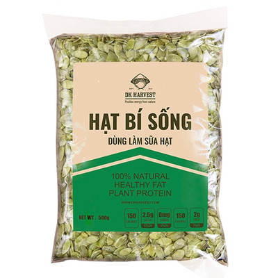 Hạt Bí Xanh Sống DK Harvest 500g/1kg - Hạt Thô Làm Sữa, Làm Bánh, Salad | Giàu Kẽm và Magie Tốt Cho Tim Mạch, Mẹ Bầu