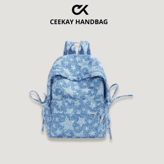 Balo💋𝘾𝙀𝙀𝙆𝘼𝙔💋 Cao CấpChính Hãng-Balo Nam Nữ Chất Denim Chống Nước Form Rộng Nhiều Ngăn Phong Cách Đường Phố