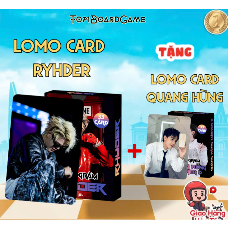 [ Tặng Sticker ] Bộ 33 Thẻ Lomo Card Rhyder, Card Bo góc In 2 Mặt Sắc Nét