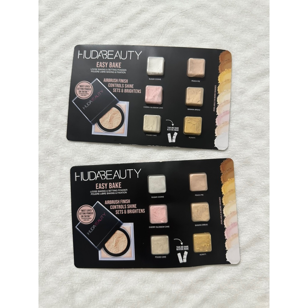 Sample các màu phấn phủ Huda Beauty Easy Bake