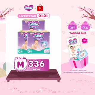   KOL   TẶNG MIẾNG  Combo 3 tã quần Bobby Siêu Khô Thoáng - 100% Thoáng Khí Mega Jumbo M112 L96 XL84 XXL76 