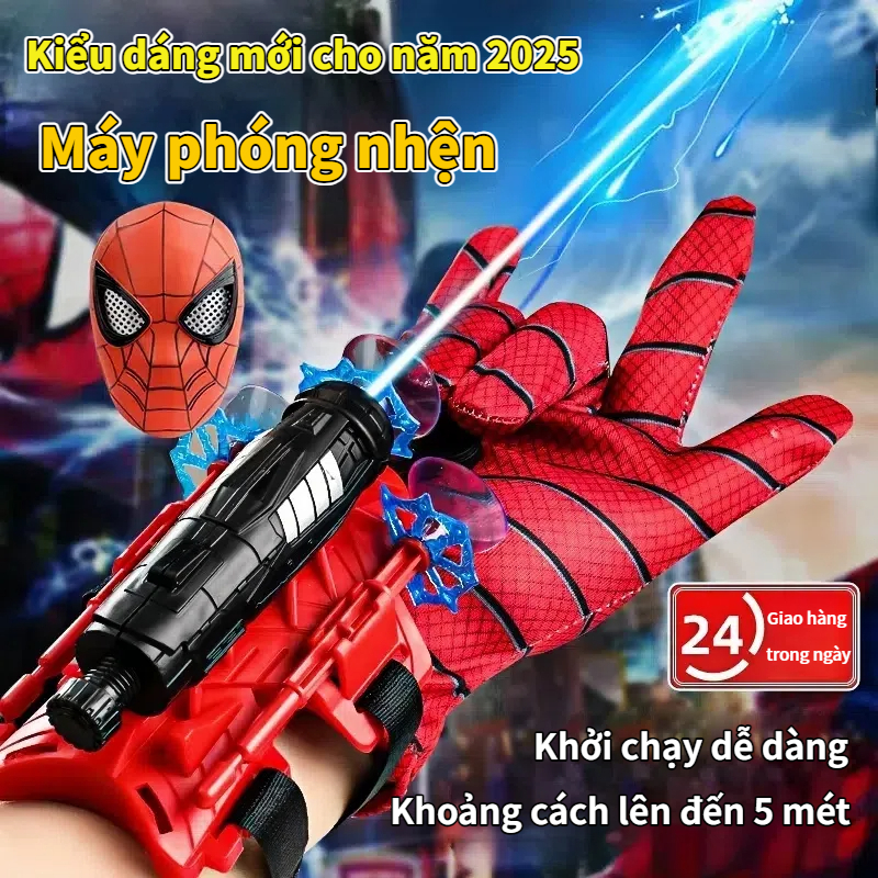 Đồ Chơi Găng Tay Người Nhện Bắn Tơ Độc Đáo Siêu Nhân Nhện Spider Man Cho Bé - tầm bắn 5 mét