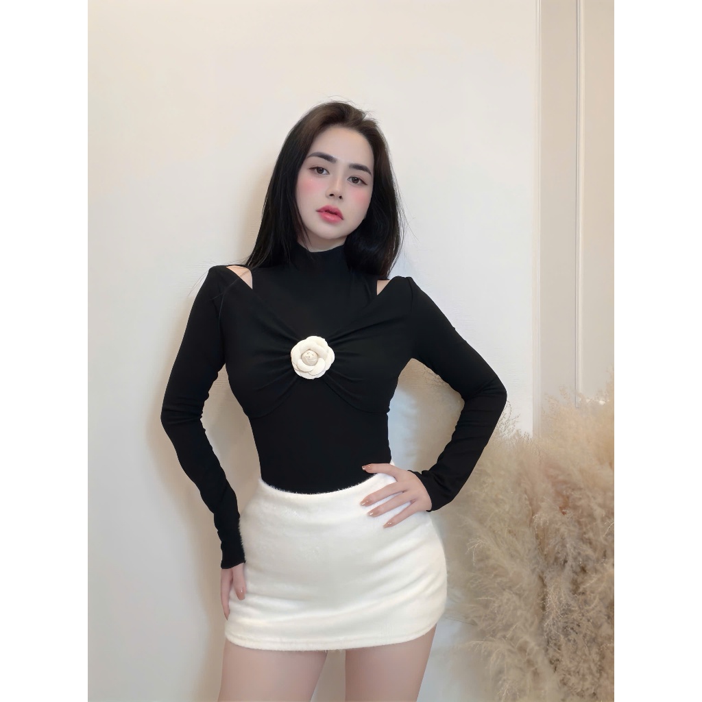 Áo Thun Zip Nữ Cổ Cao Tay Dài Co Giãn LP69  – Lan Phương Clothing