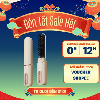  Lược Điện Chải Tóc Không Dây Siêu Thẳng 3 Mức Nhiệt Tạo Kiểu Chuyên Nghiệp 3 Trong 1 Kiêm Máy Uốn Duỗi Ép Tóc Siêu Tốc 