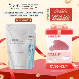   Túi Refill 300G Tẩy Trang Dạng Kem Lạnh Massage 2 In 1 Chifure Washable Cold Cream Sản phẩm Thay Thế Nước Tẩy Trang 