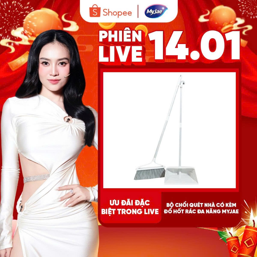 [FLASH SALE 14.1 | 2H-9H] Bộ chổi quét nhà có kèm đồ hốt rác đa năng MyJae