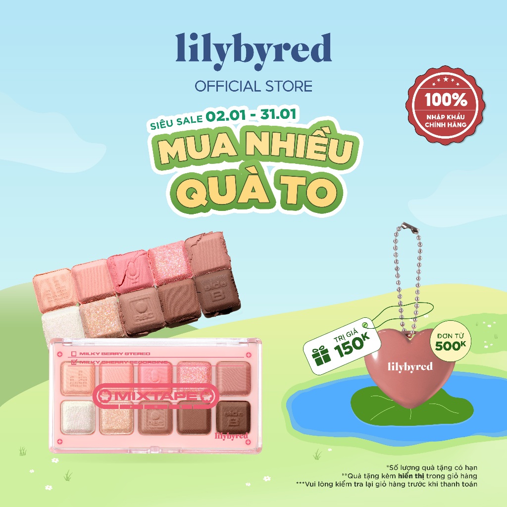 [SALE CUỐI THÁNG 25.01] Phấn Mắt 10 ô LILYBYRED Mood Keyboard 10.5g