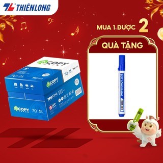  Combo 5 ream giấy in A4 giấy photo 70 80gsm Thiên Long IK Copy Copy Plus  2500 tờ thùng  - Thùng giấy A4 500 tờ 