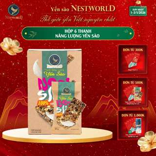  Hộp 6 Thanh hạt Yến sào Nest Slim giàu dinh dưỡng cải thiện hệ tiêu hóa Nestworld 20g gói 