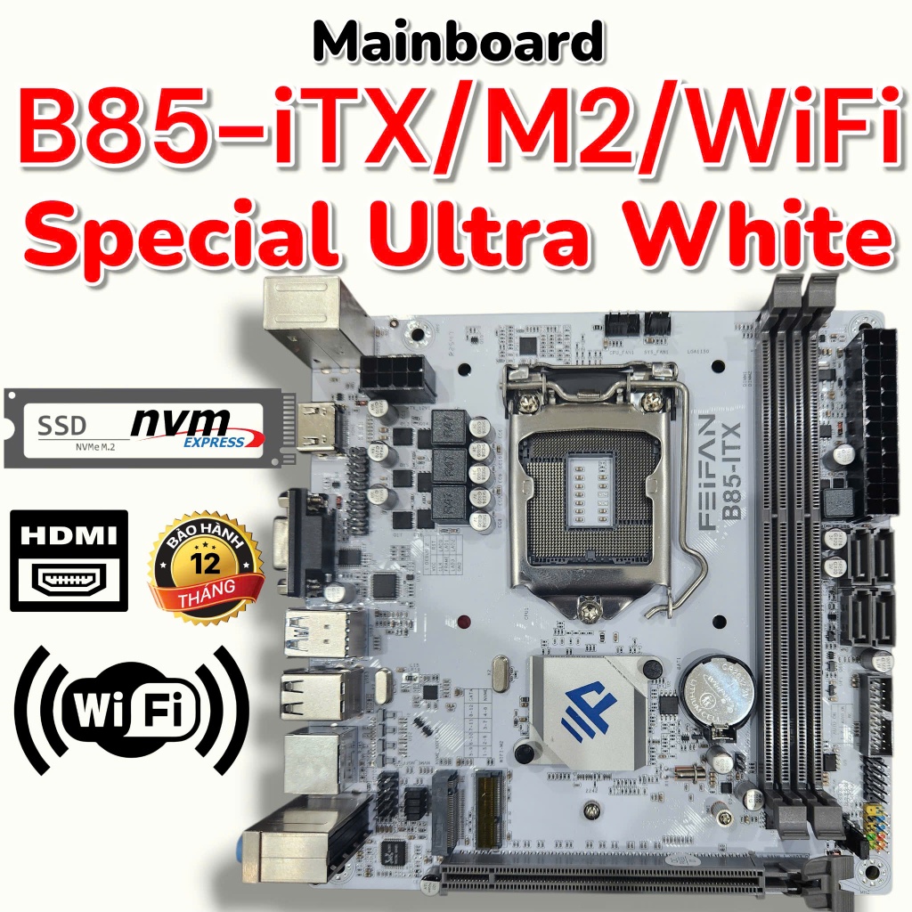 Mainboard B85 M2 - Mới 100% - Rẻ Nhất Sàn - BH 12Th - Có Khe NVMe - Bo Mạch Chủ H81 B85