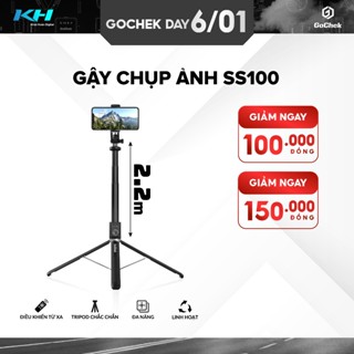  Gậy Chụp Ảnh Tripod GoChek SS100 – Bluetooth Đa Năng Kéo Dài 2m2 