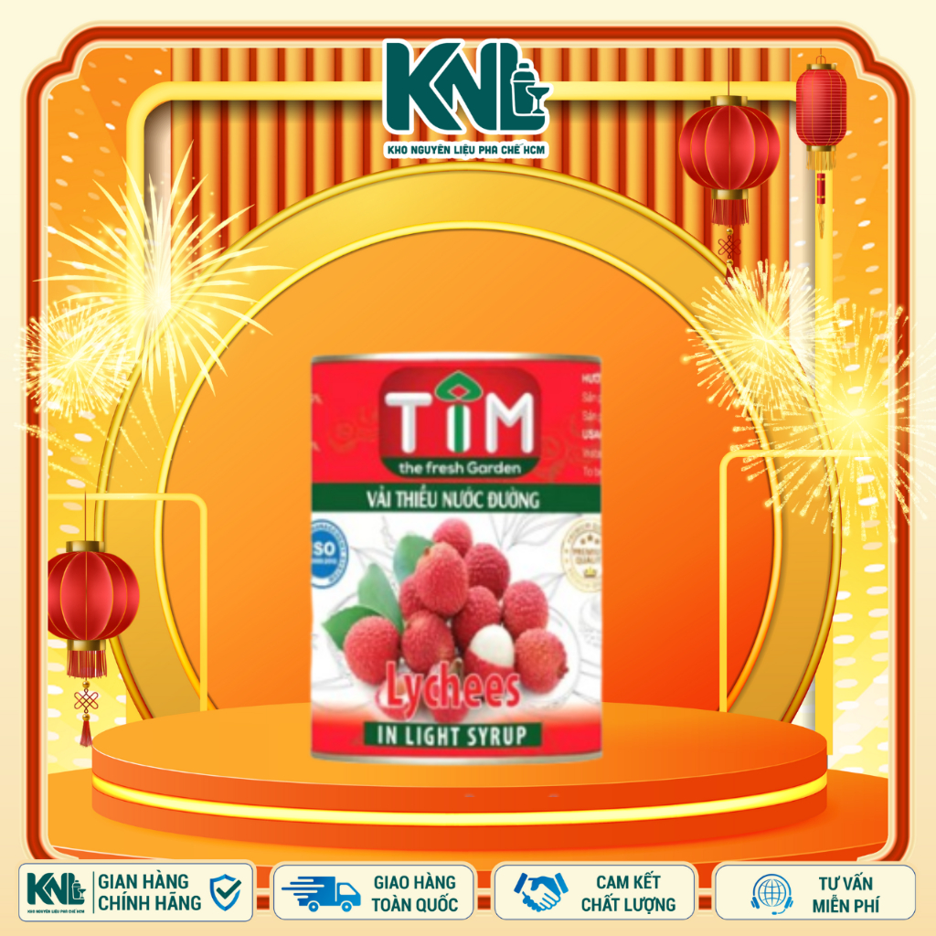 Vải ngâm nước đường - Vải thiều nước đường TIM (NIF) - Lon 560GR