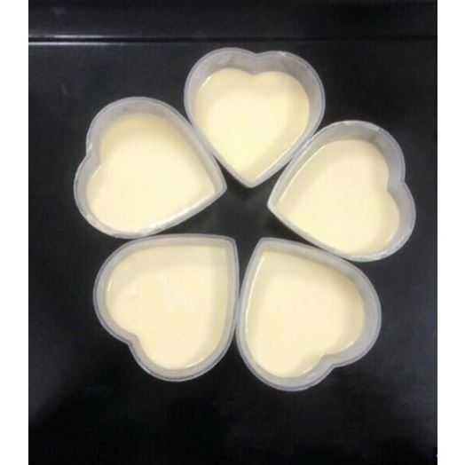 Set 50 chiếc hộp caramen tim, caramen to, caramen nhỏ - đựng bán flan, pana cotta, sữa chua, rau câu