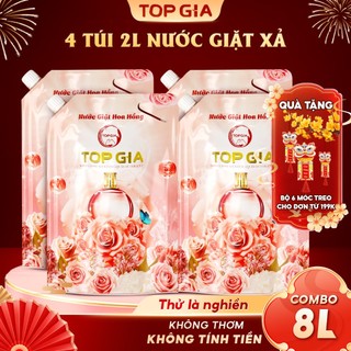  Nước Giặt Xả TopGia Hương Hoa Hồng Dịu Nhẹ Đánh Bay Vết Bẩn Lưu Hương 72H 