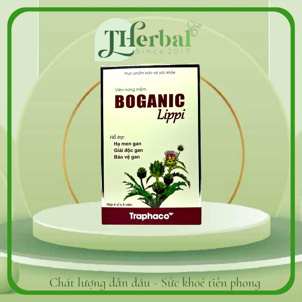 Boganic Lippi - Hỗ Trợ:Mát Gan, Hạ Men Gan, Giảm Mỡ Máu, Tăng Cường Chức Năng Gan - Hộp 30V