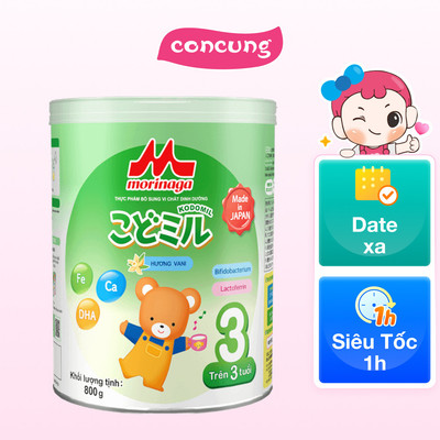 Morinaga số 3 Hương vani (Kodomil), trên 3 tuổi, 800g