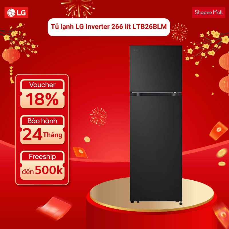 Tủ lạnh LG Inverter 266 lít LTB26BLM