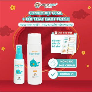  Combo Xịt đa năng giúp khử khuẩn khử mùi Baby Fresh 60ml và lõi thay thế 300ml-JOONA BABY VN 