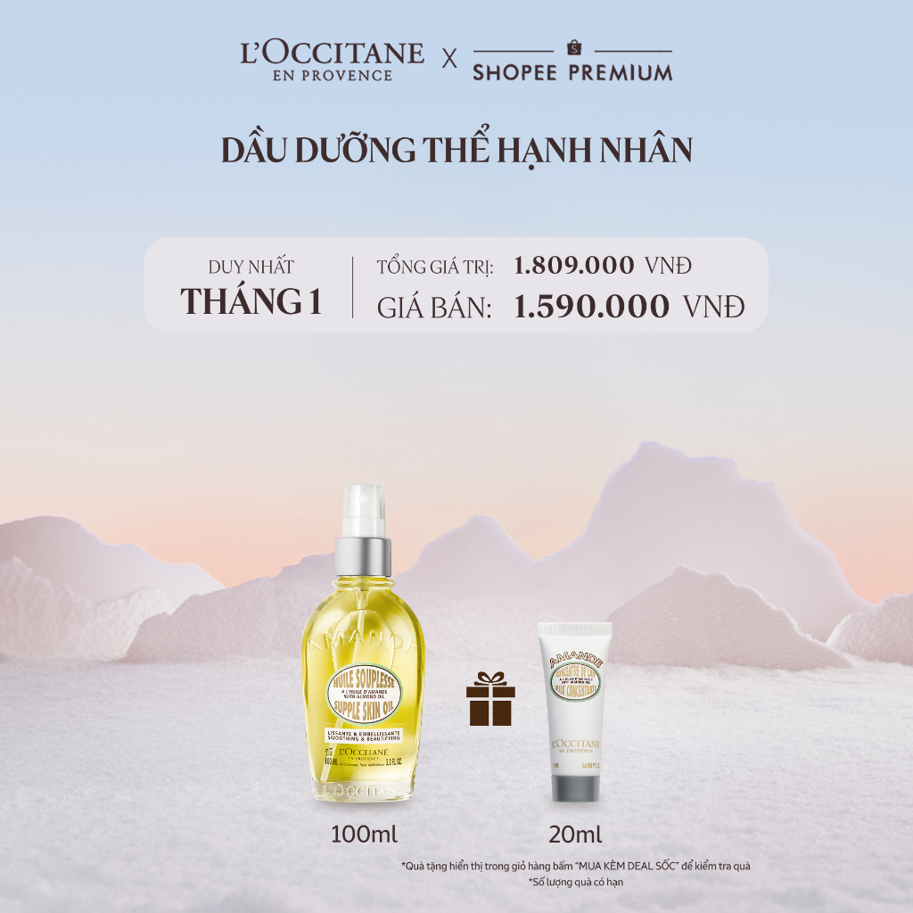  Dầu Dưỡng Thể Hạnh Nhân L'Occitane Almond Supple Skin Oil 50ml  100ml 