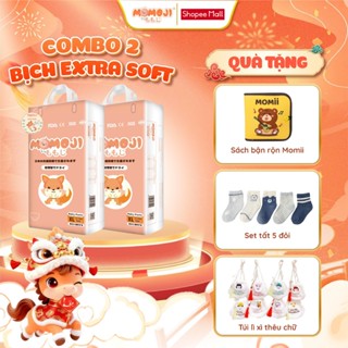  Combo 2 Bịch Tã Bỉm Momoji Extra Plus Mềm Mại Siêu Mỏng Siêu thấm hút NB64 S60 M56 L54 XL50 XXL48 XXXL44 