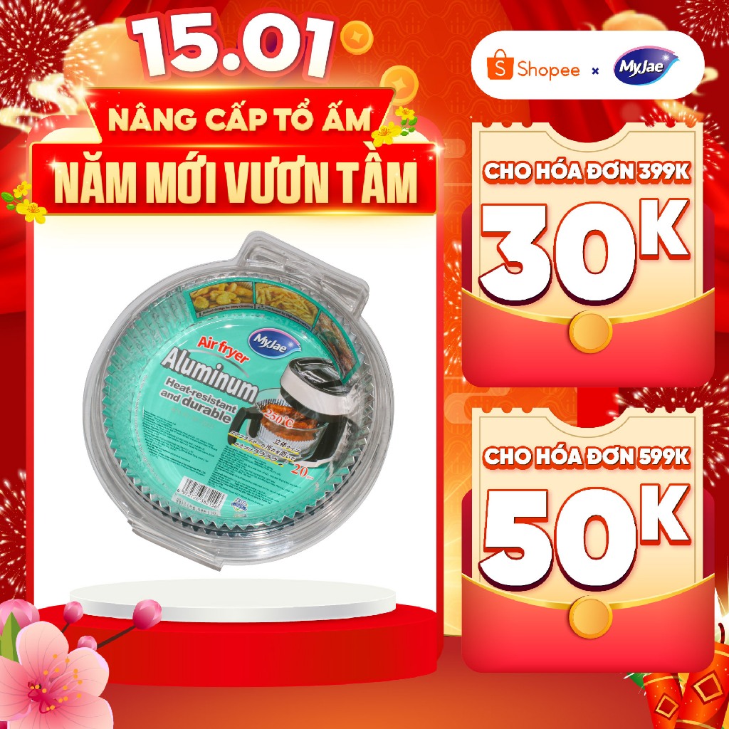 [KOL LIVE] Giấy bạc lót nồi chiên không dầu MyJae (Dạng tròn)