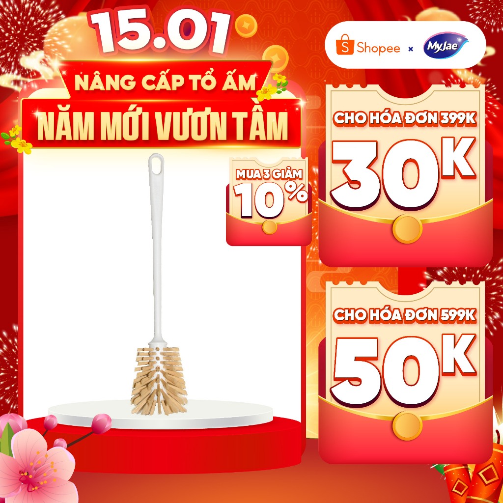[ĐƠN] Cây Rửa Ly MyJae Đầu Chổi Kháng Khuẩn Mền Mại