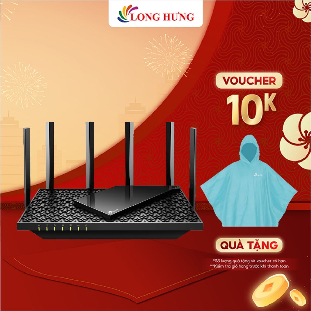 Thiết bị định tuyến mạng không dây TP-Link Router Wifi 6 Dual-Band Gigabit AX 5400 Router Archer AX7