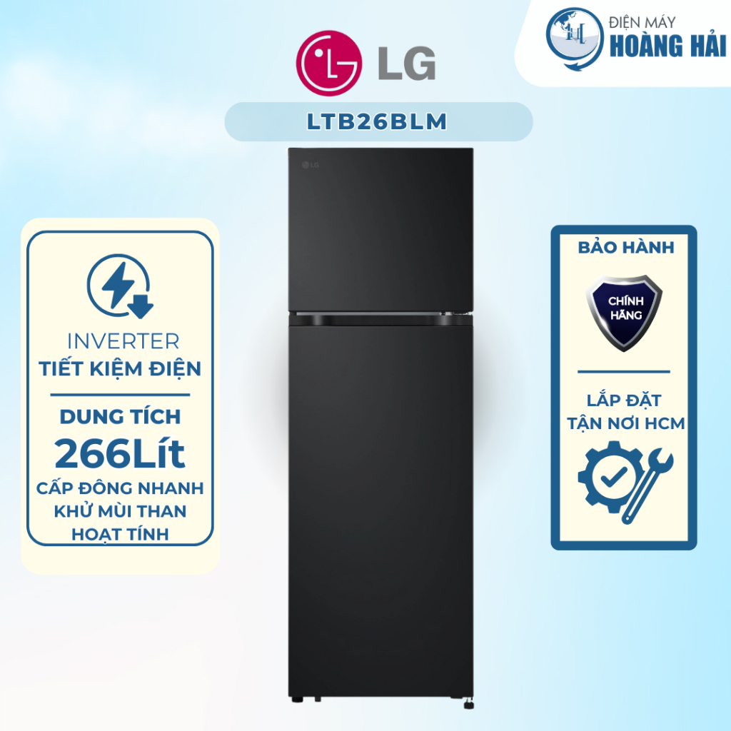 LTB26BLM | Tủ lạnh LG Inverter 266 lít LTB26BLM - Hàng chính hãng