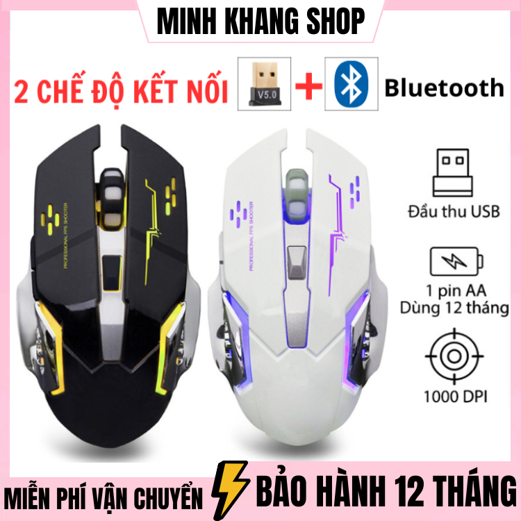 Chuột T28 Gaming Không Dây Dành Cho Game Thủ Có Đèn LED Chơi Game Cực Đã
