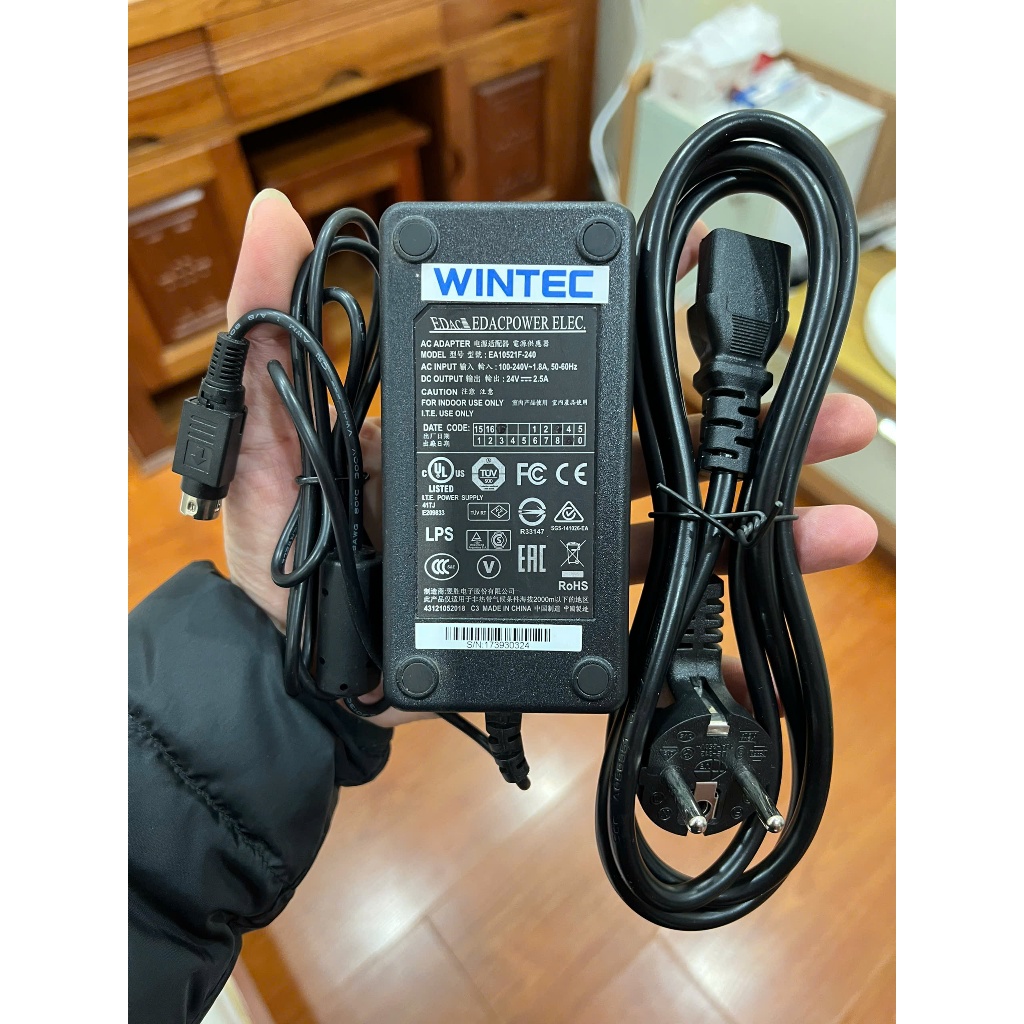 🔌 DÂY NGUỒN MÁY IN NHIỆT MÃ VẠCH Gprinter GP-1324D – LOẠI TỐT