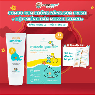  Combo Miếng dán chống muỗi Mozzie Guard+ và Kem chống nắng Sun Fresh dành cho mẹ và bé- JOONA BABY 