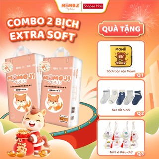   Quà tặng hấp dẫn  Combo 2 Bịch Bỉm Momoji Siêu Thấm Hút NB64 S60 M56 L54 XL50 XXL48 