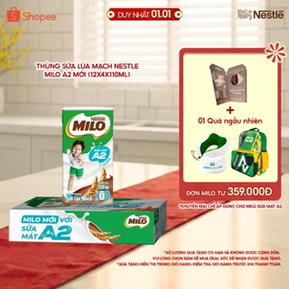  Sữa Lúa Mạch Nestle MILO với sữa A2 MỚI thùng 12 x 110ml  12x4x110ml  